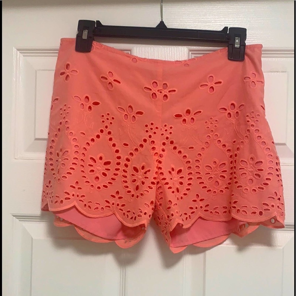 Southern Tide Coral Eyelet Scalloped Leg New 2